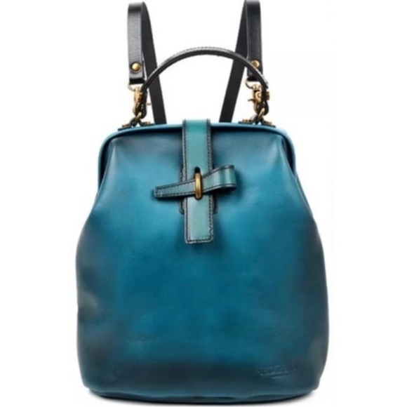 Old Trend Pamela Leather Backpack Turquoise Ombre NWT Convertible Crossbody Boho